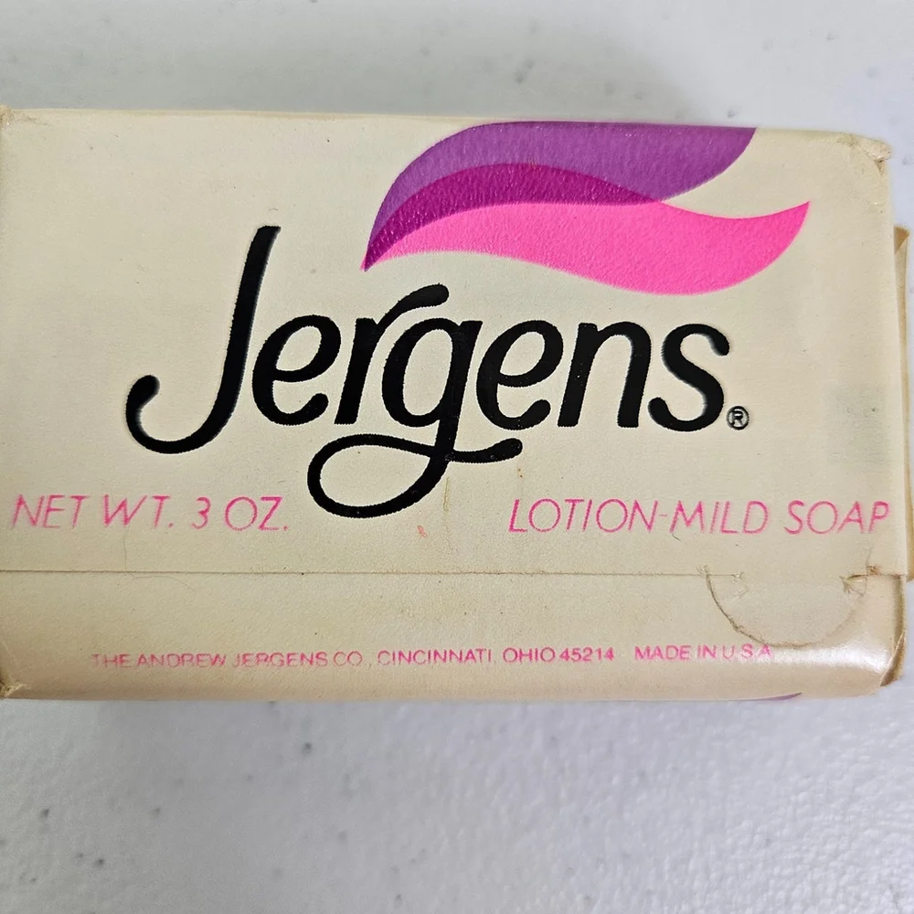 Vintage Jergens Lotion Mild Soap 6-3oz bars Original Wrapper Bathroom Decor Prop